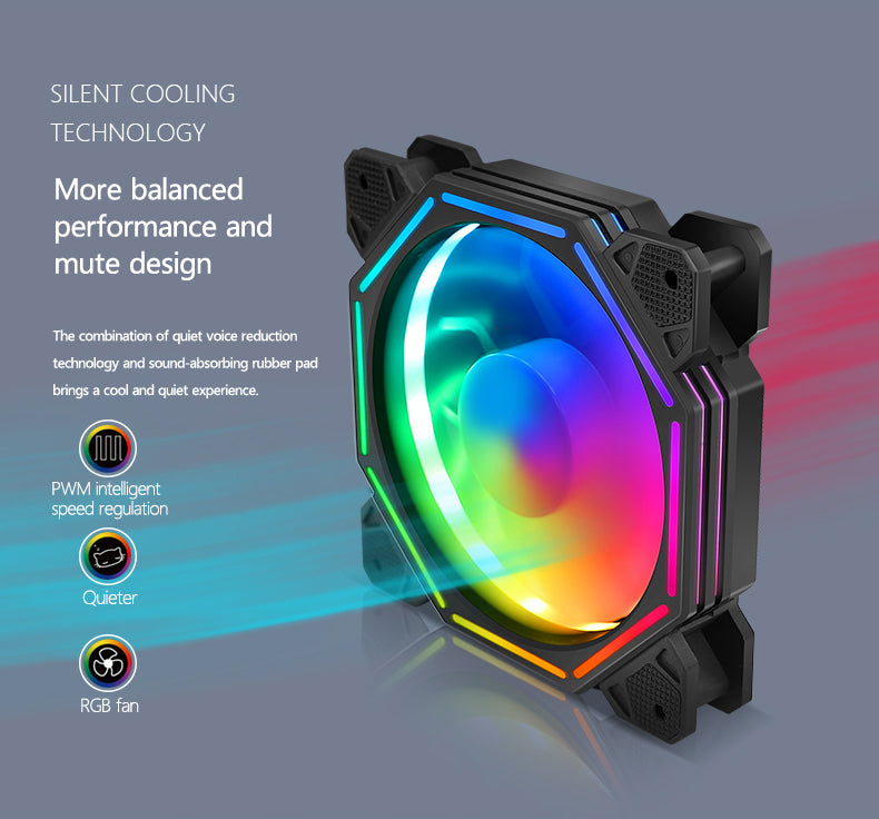 TrueNort Pc Case Fan 120mm RGB 6Pin 12V 3W White, Single Fan | BJ-120-01 TrueNort Pc Case Fan 120mm RGB 6Pin 12V 3W White, Single Fan | BJ-120-01
